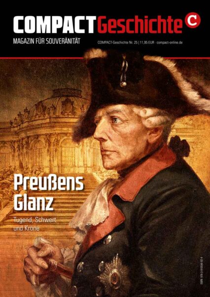 Cover COMPACT-Geschichte 25: Preußens Glanz – Friedrich der Große vor Schloss Sanssouci