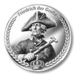 Silbermedaille Friedrich der Große mit Lorbeerkranz und preußischer Krone